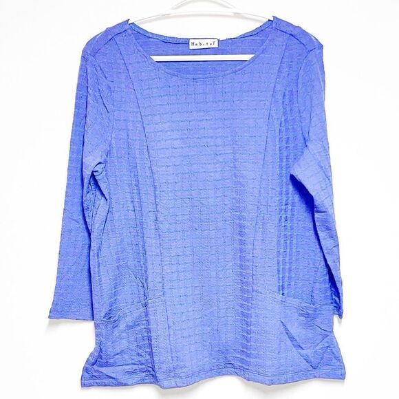 NWT Habitat 18932 Iris Cotton Pocket Window Pane Tunic Sz S/M - Picture 1 of 7